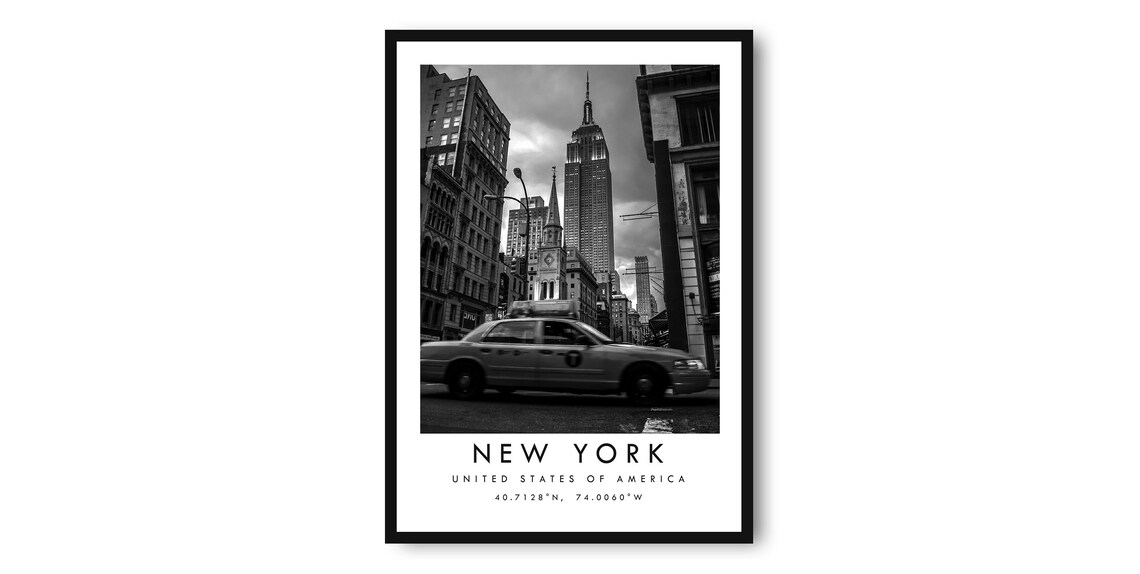 New York Cityscape Minimalist Art Print