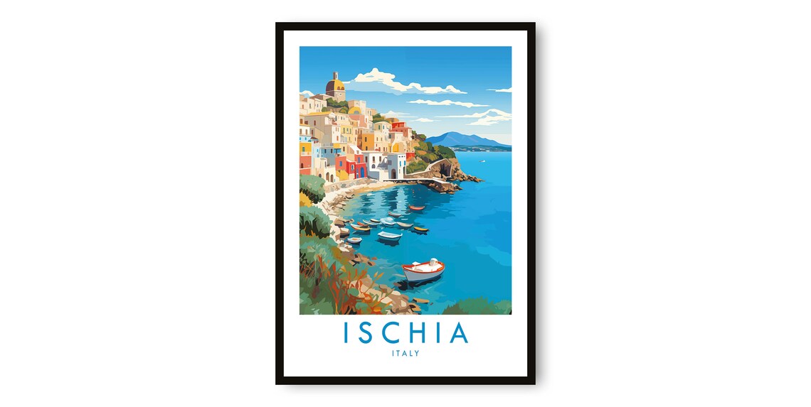 Ischia Italy Vintage Travel Poster Art Print
