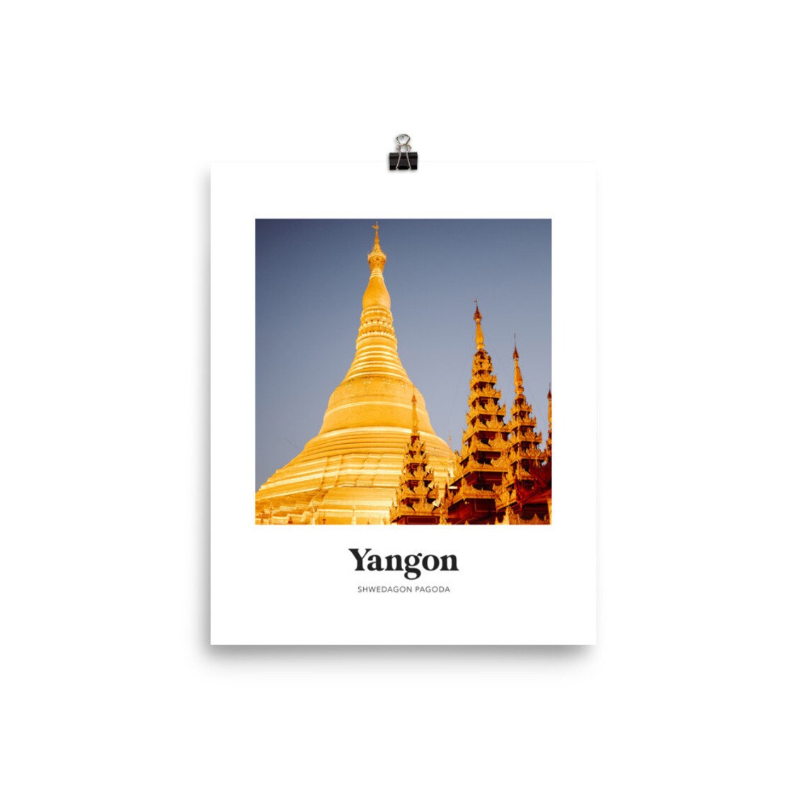 Yangon Shwedagon Pagoda Golden Stupa Photography Travel Poster - Image 2