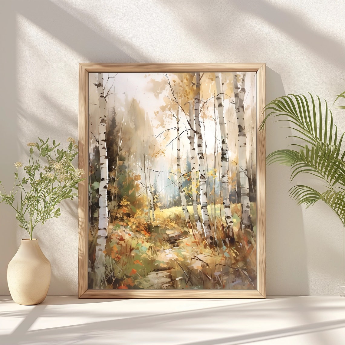 Watercolor Birch Tree Painting Art Print Home Decor Gift Idea - Image 3