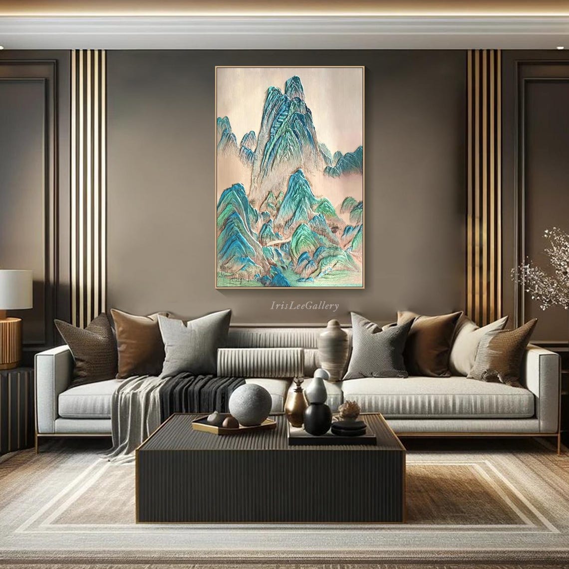 3d Textured Abstract Mountain Wall Art Landscape Painting On Handmade Nature Inspired Art Unique Rustic Painting Living Room Decor - Image 4