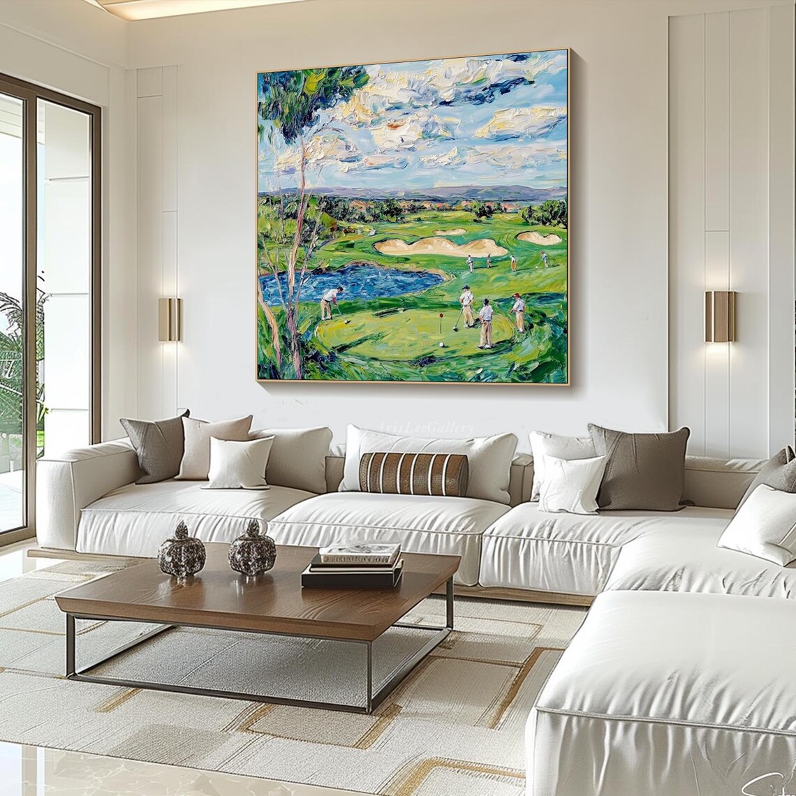 Golf Course Impressionist Art Print, Office Decor - Image 4