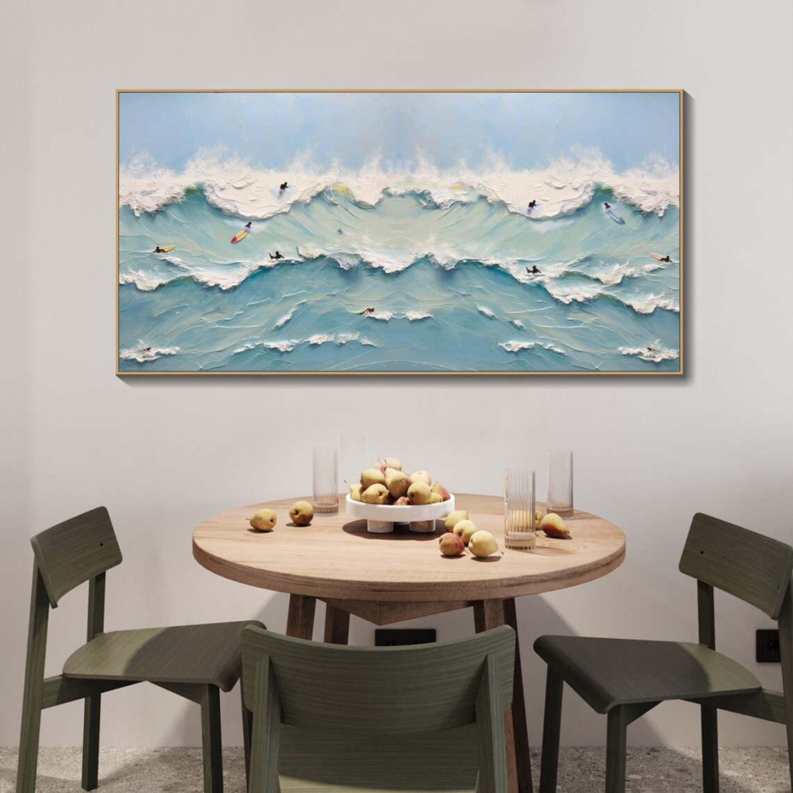 Custom Coastal Shore Surf Art Print, Personalized Gift - Image 3