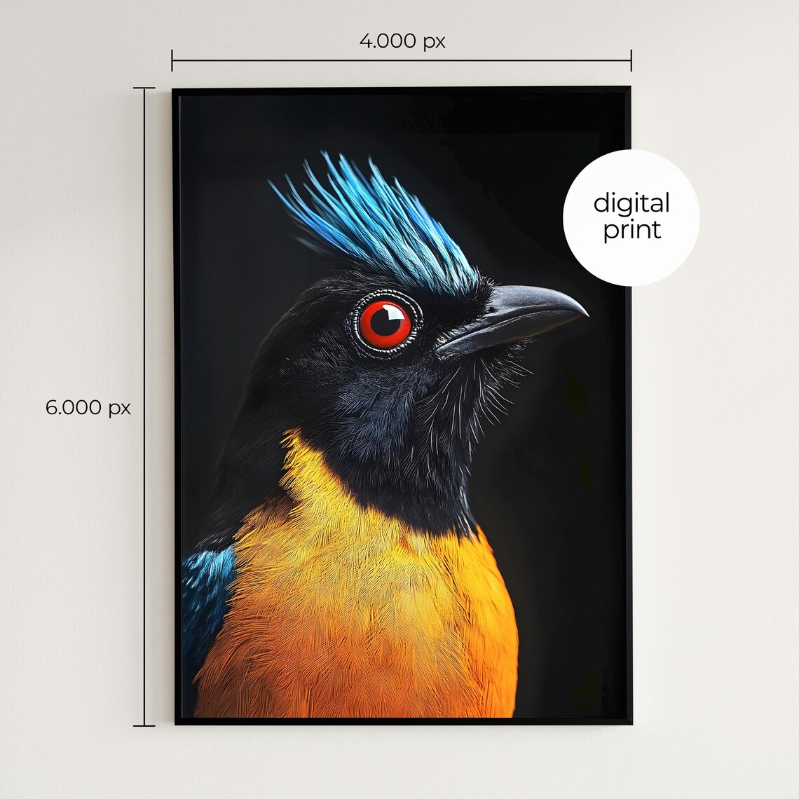 Paradise Bird Wildlife Poster, Minimal Modern Portrait - Image 2