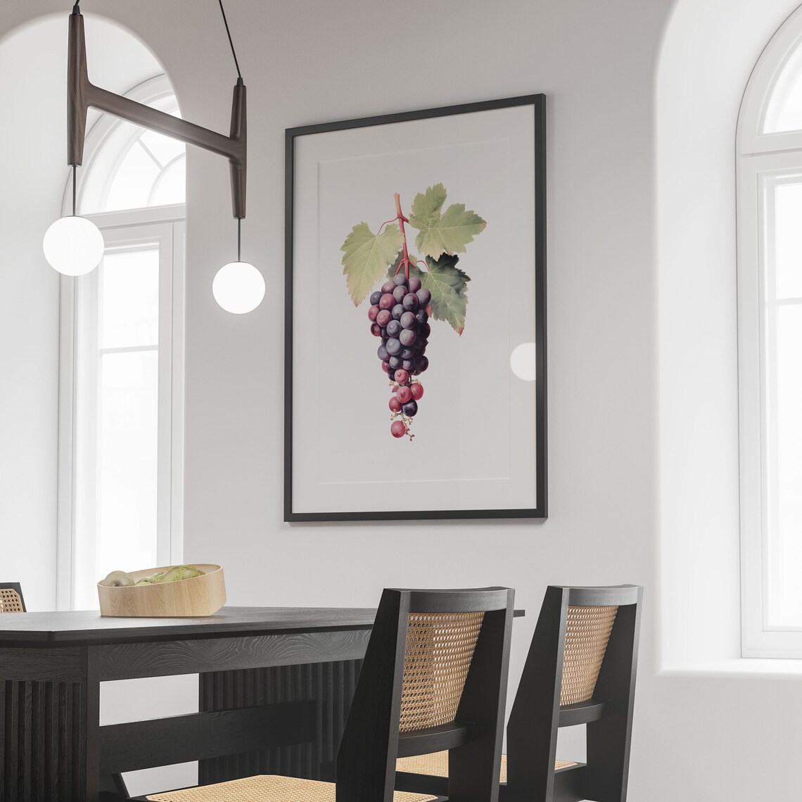 Grape Botanical Vintage Fruit Poster Print - Image 4