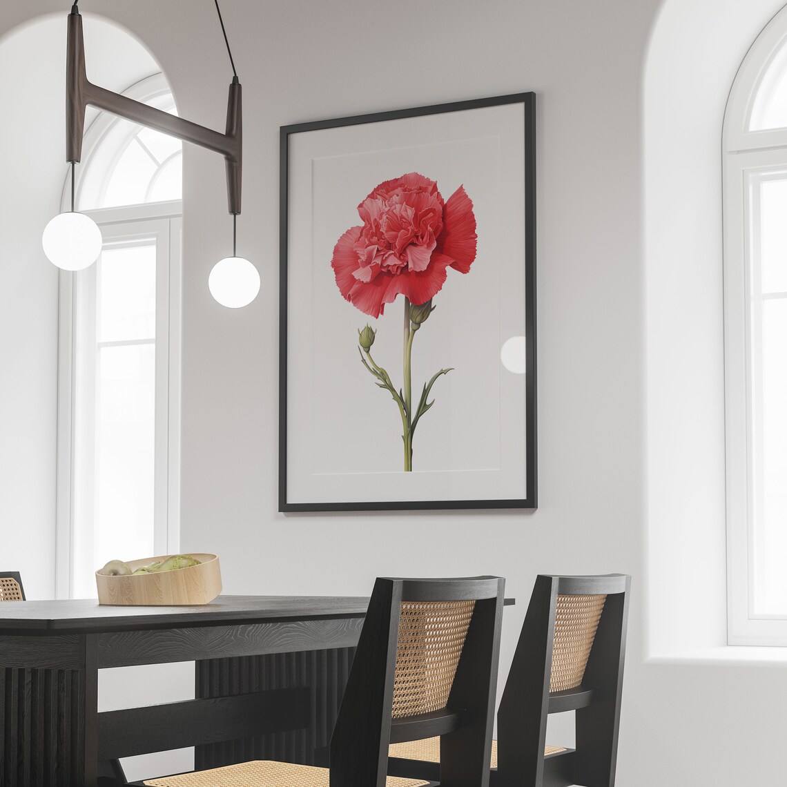 Carnation Botanical Vintage Poster Print - Image 3