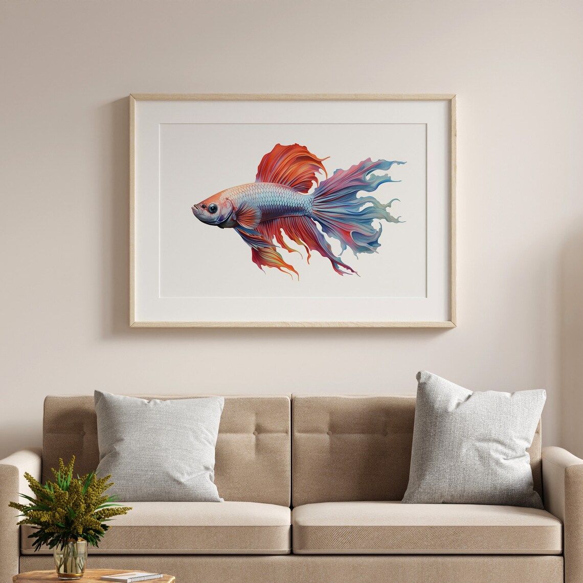 Betta Fish Vintage Illustration Art Print - Image 3