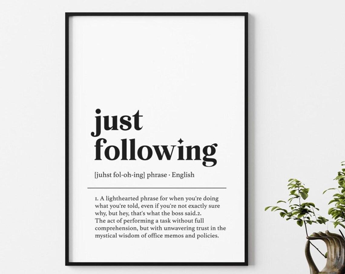 Funny Office Decor Definition Print, Coworker Gift