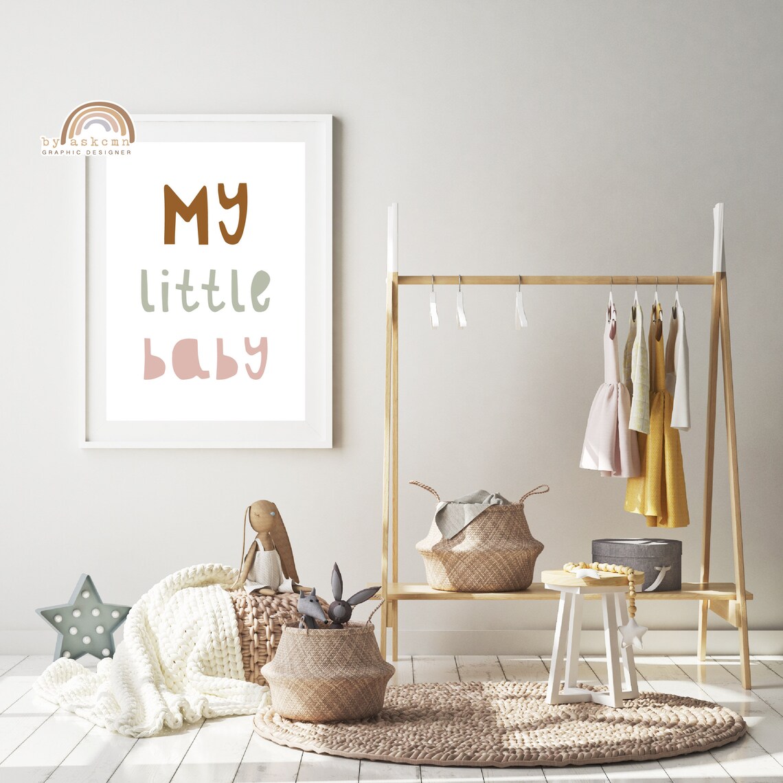 Nurserywall Art Rainbow Wall Decor Baby Room Poster Nursery Print Art Neutral Rainbow Art Quote Poster Instant - Image 6