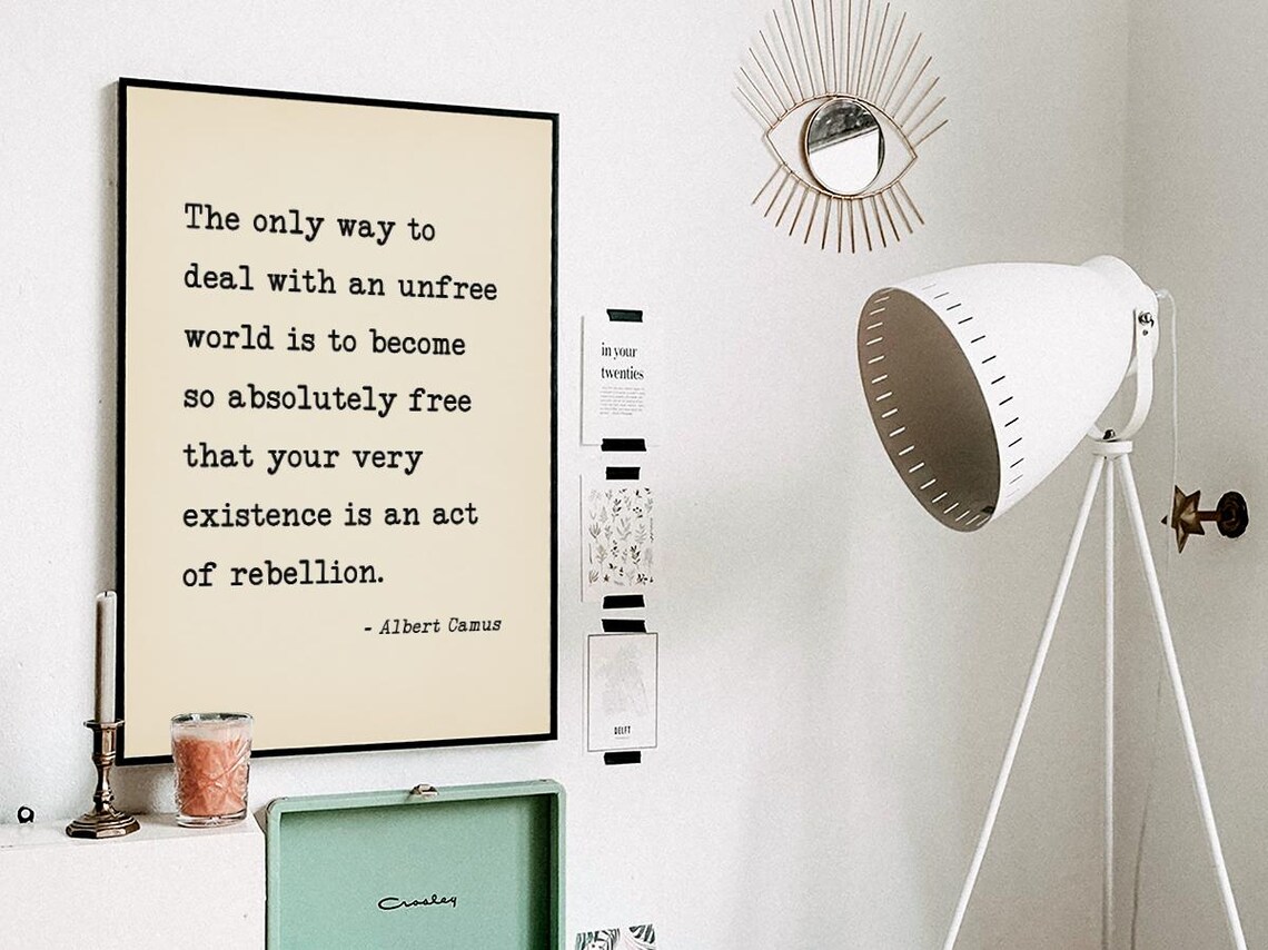 Albert Camus Quote, Freedom Decor Bestfriend Gift - Image 3