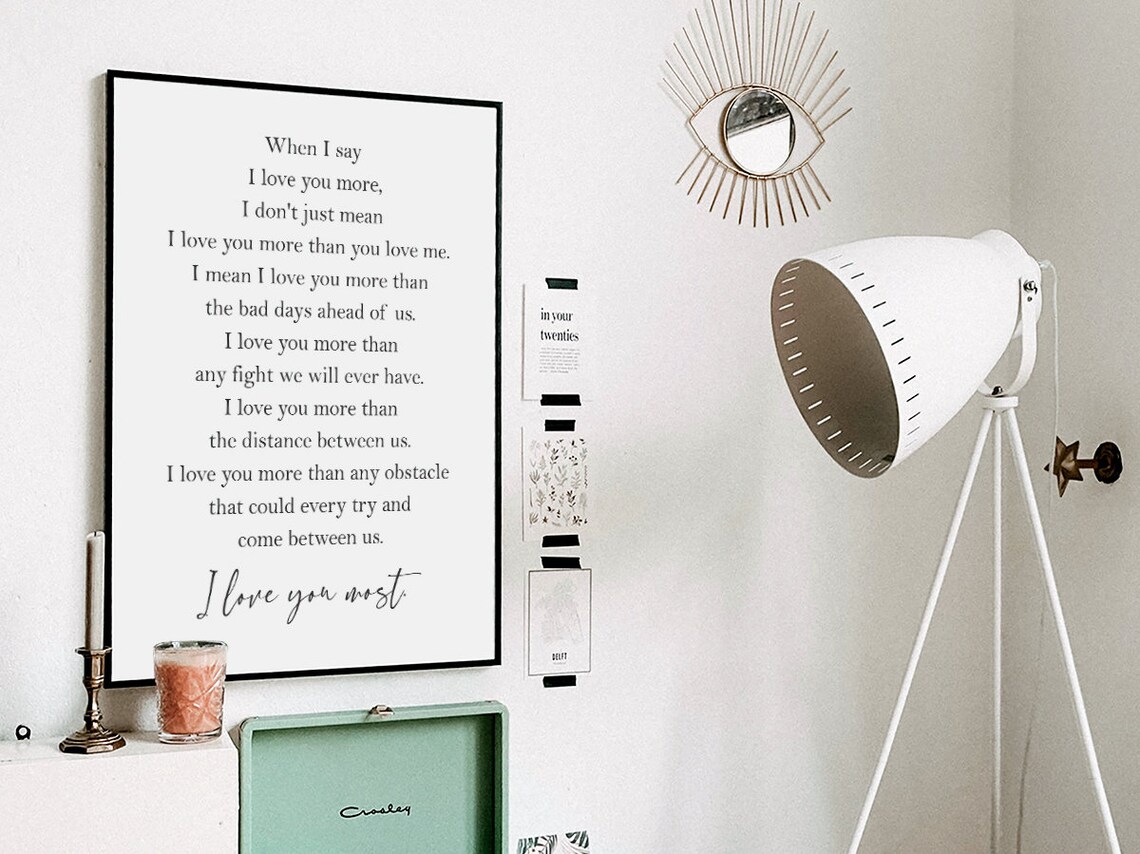 When I Say I Love You More, Love Quote Typography - Image 3