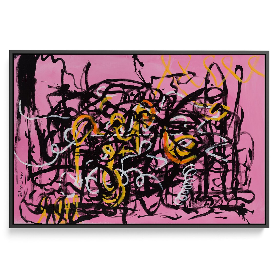 Pink Abstract Painting, Modern Art Wall Art Print - Image 2