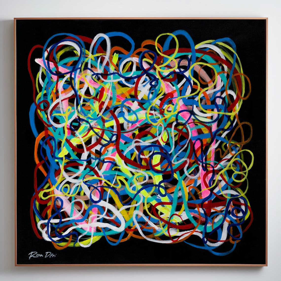 Abstract Intersections Art Print, Colorful Modern - Image 4