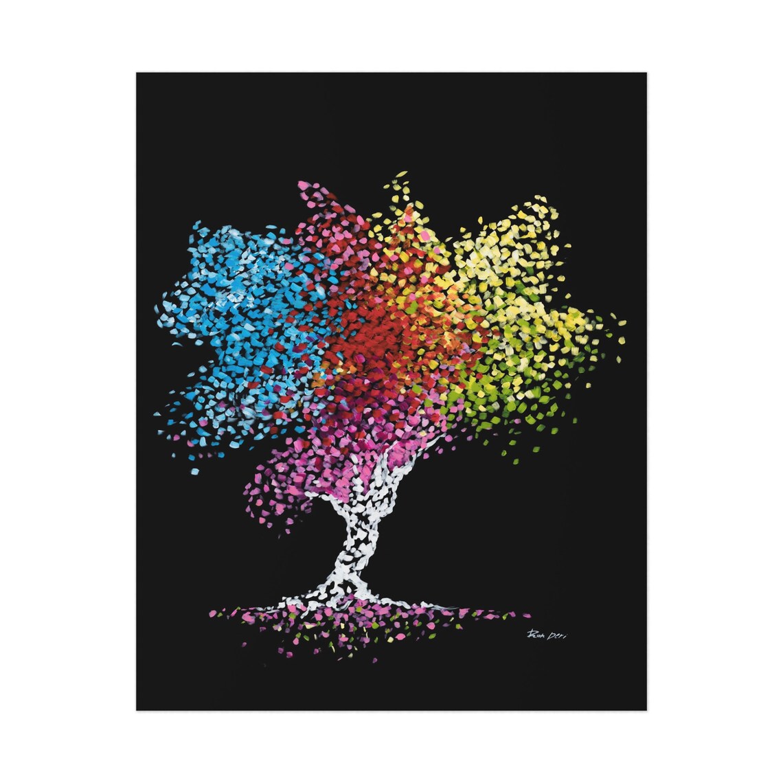 Tree Of Life Abstract Art Giclee Print Vibrant Green And Blue Wall Art Housewarming Gift Wall Art Decor Modern Contemporary Art - Image 4