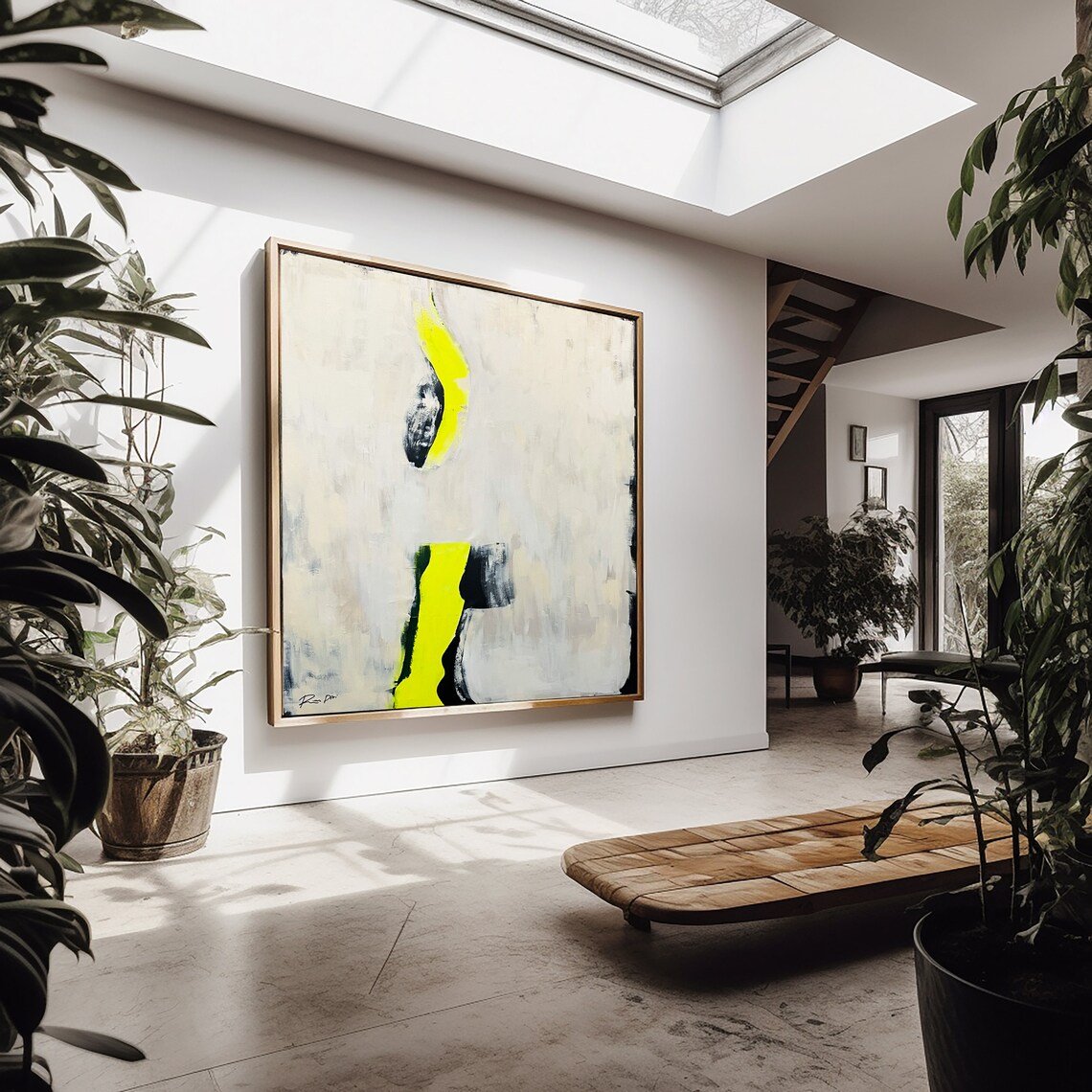 Ron Deri Abstract Modern Large Wall Art Print - Image 4