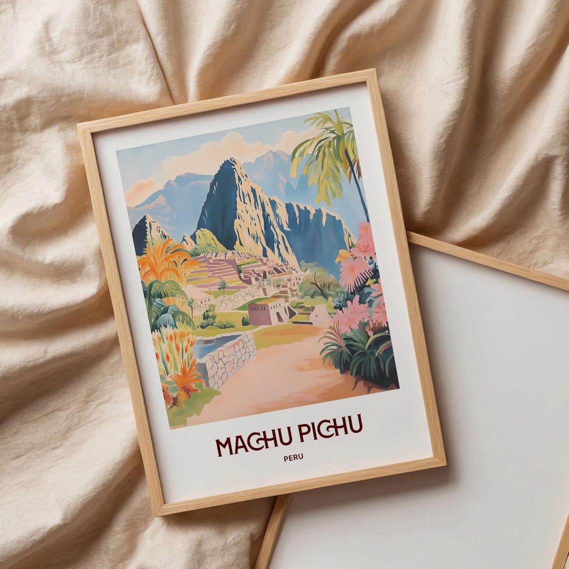 Machu Picchu Peru Inca Terraces Mountain Ruins Travel Poster - Image 3