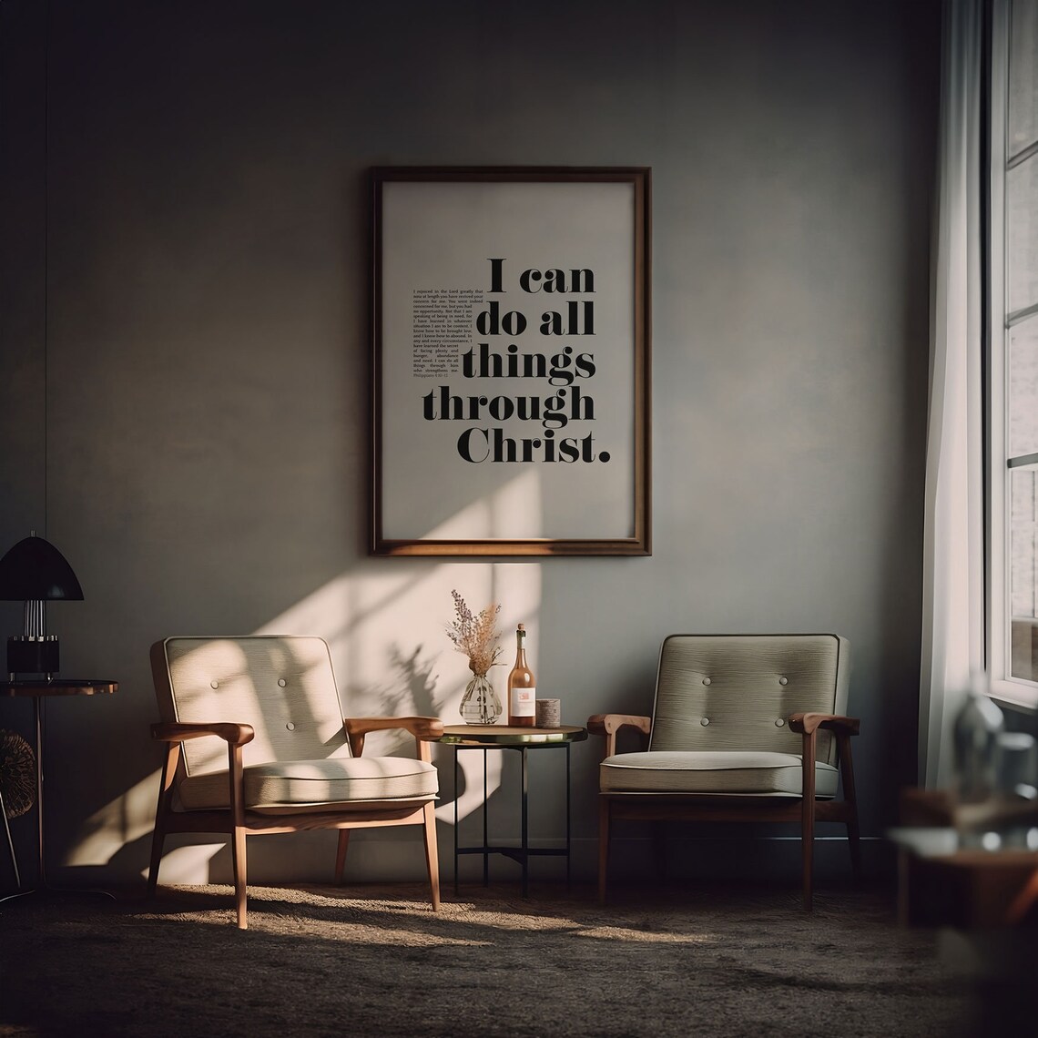 Philippians 4:13 Scripture Art Print, Christian Quote - Image 3