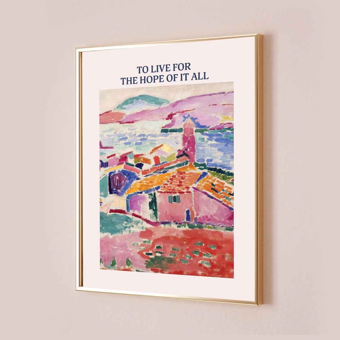 To Live For The Hope Of It All Fauvist Landscape Lyric Poster