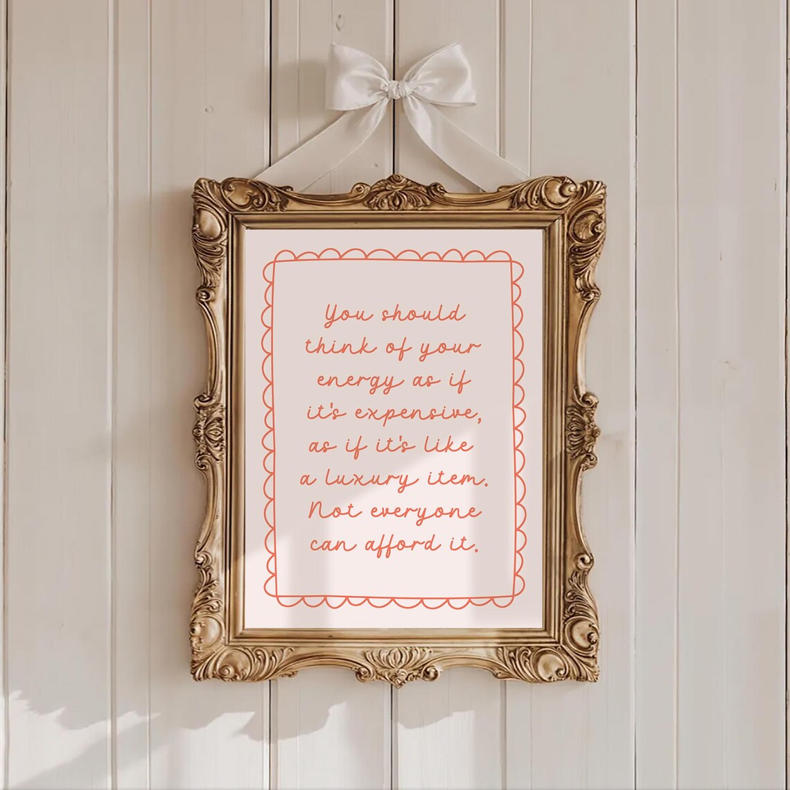 Think Of Your Energy As Expensive Quote Art Print