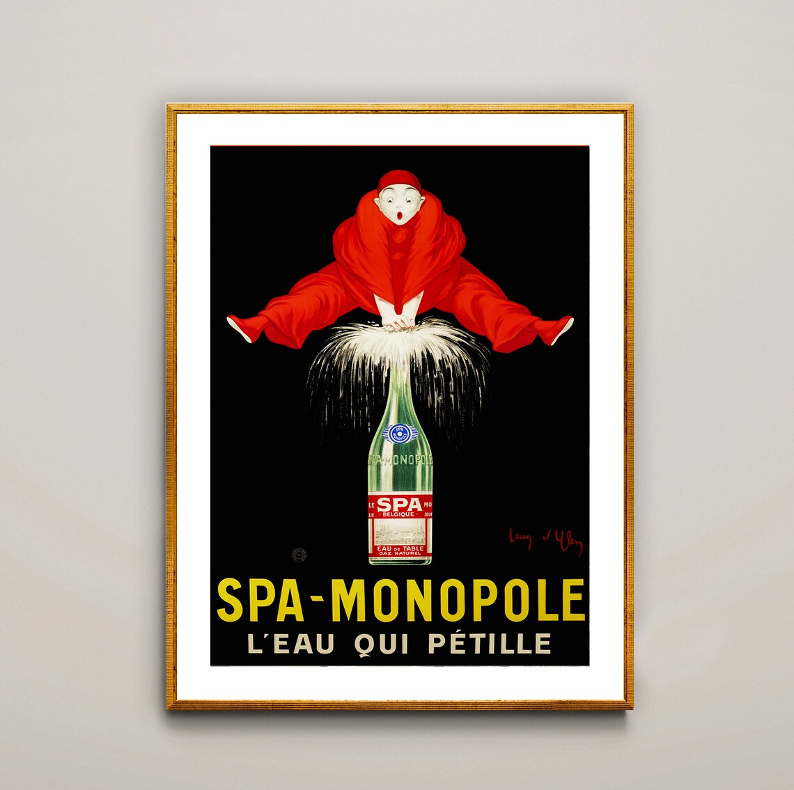 Spa Monopole L'Eau Qui Pétille Vintage Travel Poster - Image 2