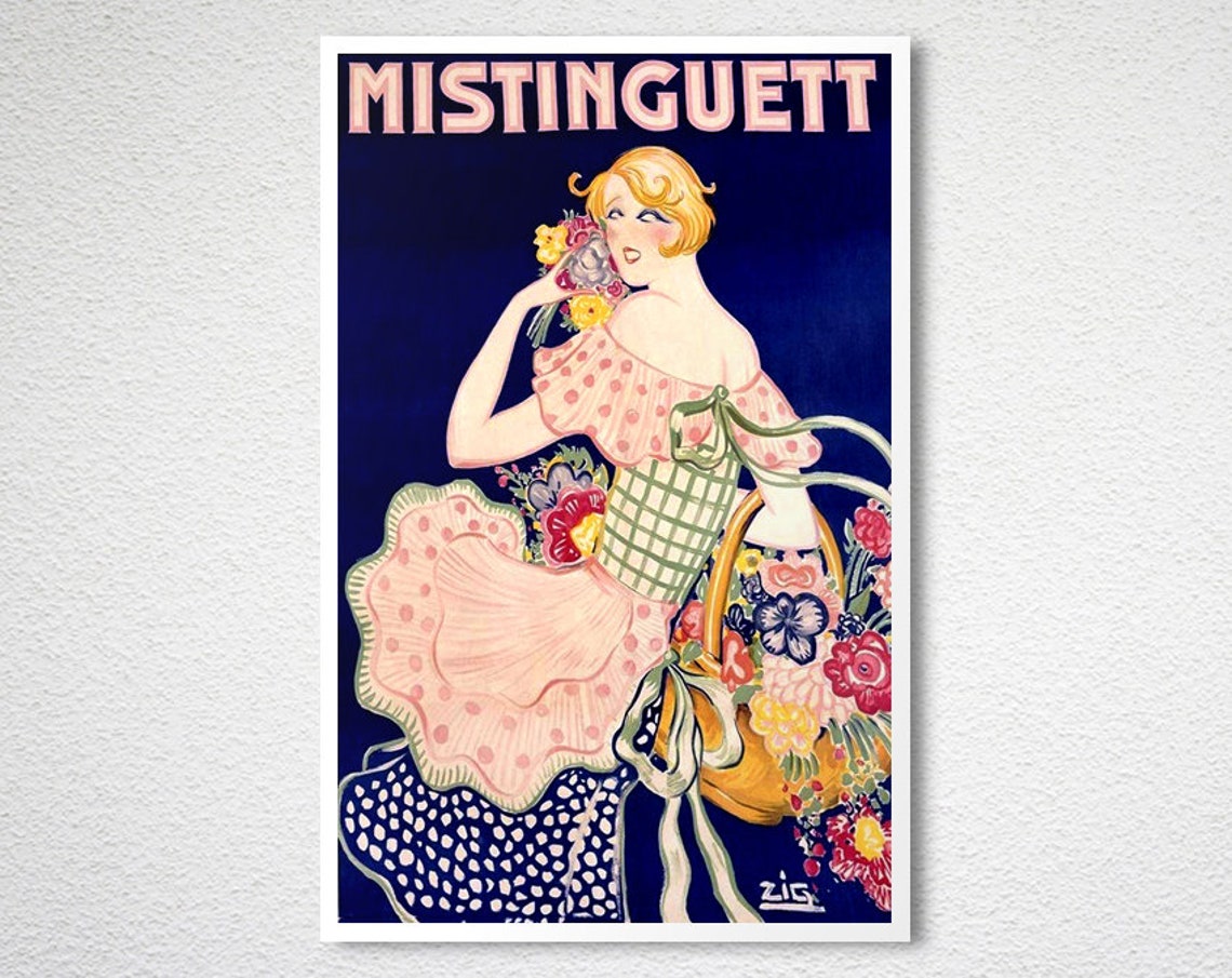 Mistinguett French Cabaret Star Art Deco Vintage Celebrity Poster - Image 2