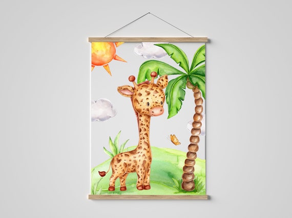 Set Of 3 Safari Animal Prints For Nursery Giraffe Lion Zebra Decor Art Wall