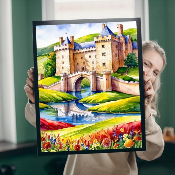 Medieval Castle Jigsaw Puzzle Serene Landscape Family Game
