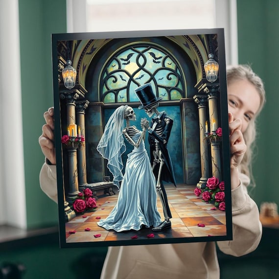 Gothic Wedding Skeleton Puzzle Dark Fantasy Jigsaw Game