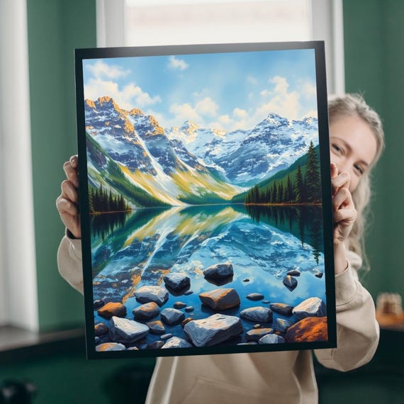 Mountain Lake Landscape Puzzle Ecofriendly Jigsaw For Family Fun