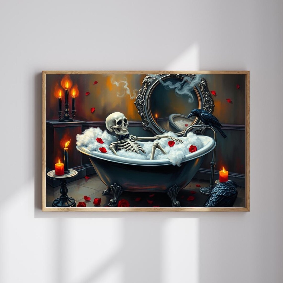 Skeleton Bubble Bath Jigsaw Puzzle Gothic Halloween Fun