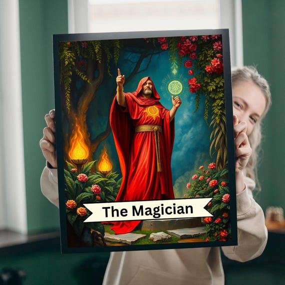 The Magician Tarot Card Jigsaw Puzzle Mystical Home Decor