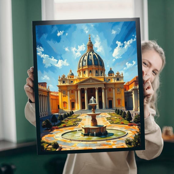 St Peters Basilica Puzzle Jigsaw Of Vatican Landmark Dome And Colonnades Religious Architecture