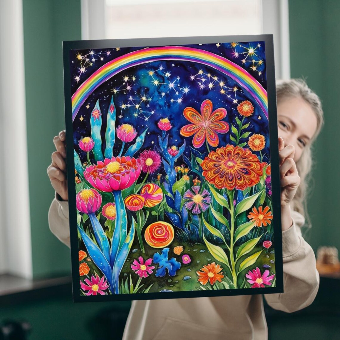 Trippy Jigsaw Puzzle, Glow In The Dark Garden