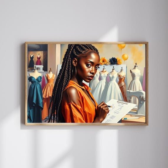 Afrocentric Fashion Design Puzzle African Woman Jigsaw Game