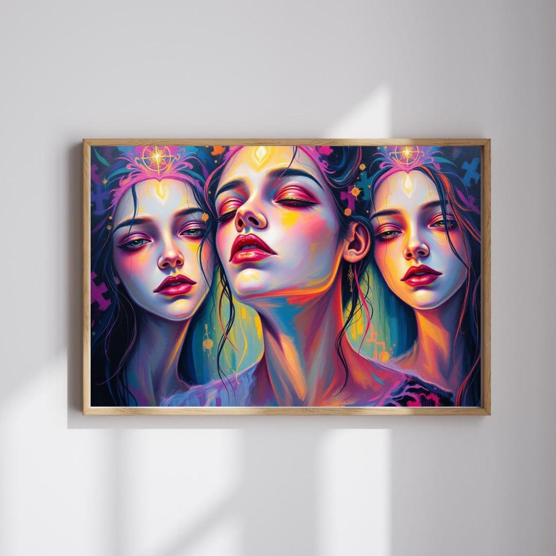 Colorful Art Puzzle Tranquil Trio Meditation Theme