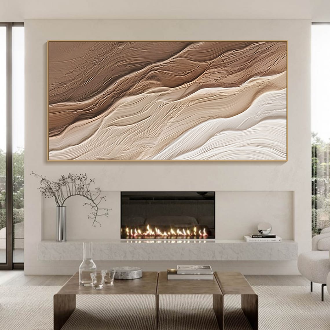 3D Minimalist Ocean Waves Art Print, Wabi Sabi - Image 4