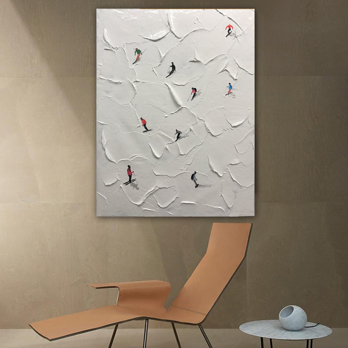 Ski Sport Painting, Personalized Mountain Art Print - Image 2