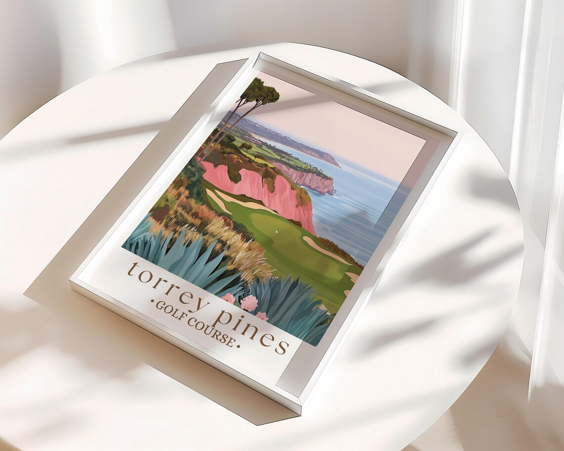 Torrey Pines Golf Course, San Diego Golf Travel Poster - Image 3