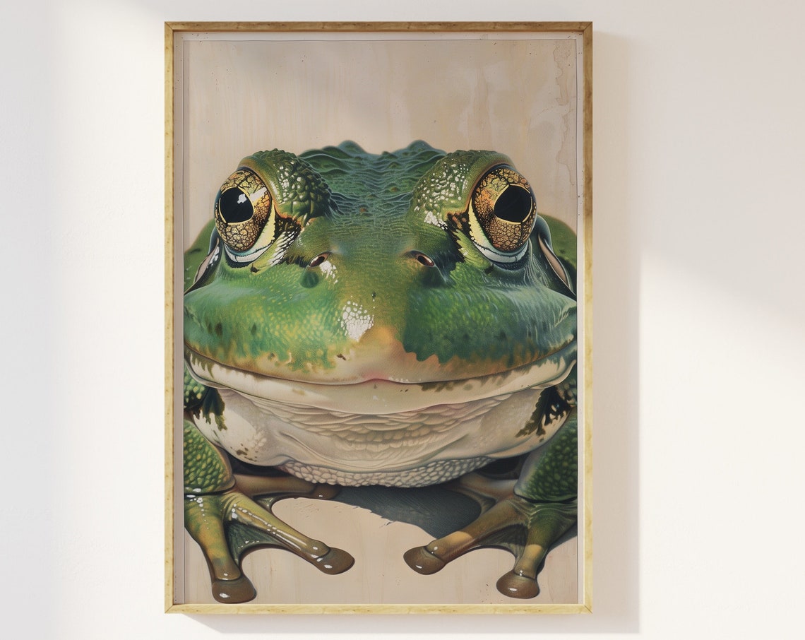 Japanese Frog Print Vintage Antique Frog Nature Illustration History Painting Traditional Japanese Home Decor Japanese Animal Poster