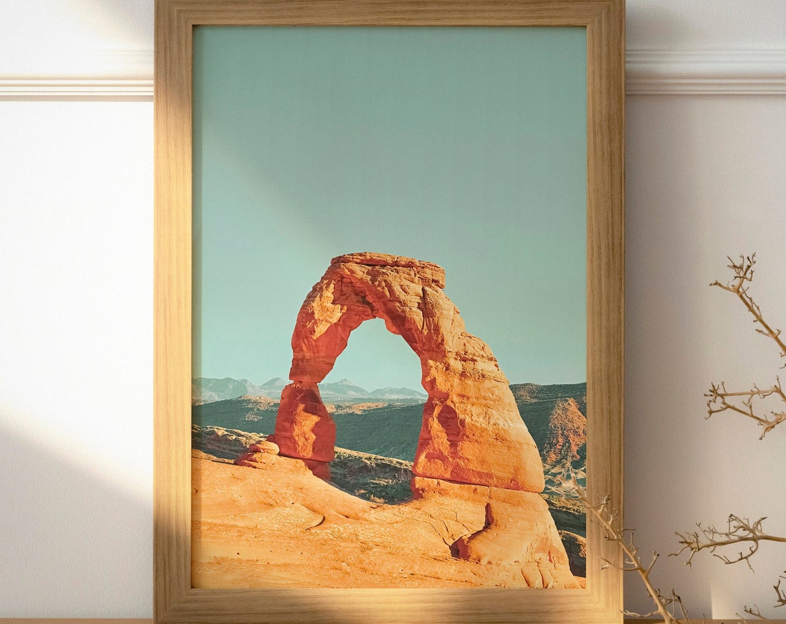 Delicate Arch National Park Utah Photography Print Desert Landscape Orange Print Utah Wall Art National Park Photography Travel Print