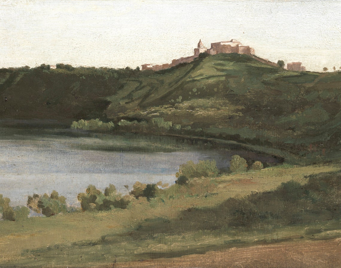 Vintage Art Antique Art Vintage Landscape Painting Farmhouse Wall Art Landscape Wall Art Landscape Print Italy Painting - Image 3