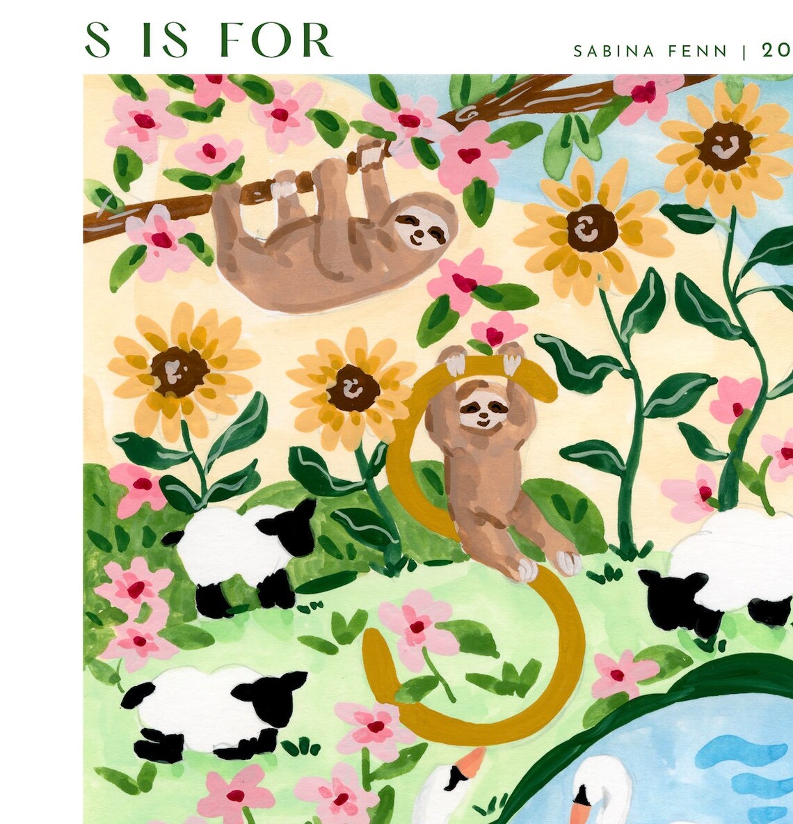 Monogram S Art Print, Nursery Alphabet Decor - Image 4