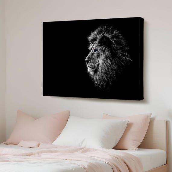 Lion Decorative Canvas Painting Housewarming Gifts Animal Wall Decor Large Art Gift For Nature Enthusiasts
