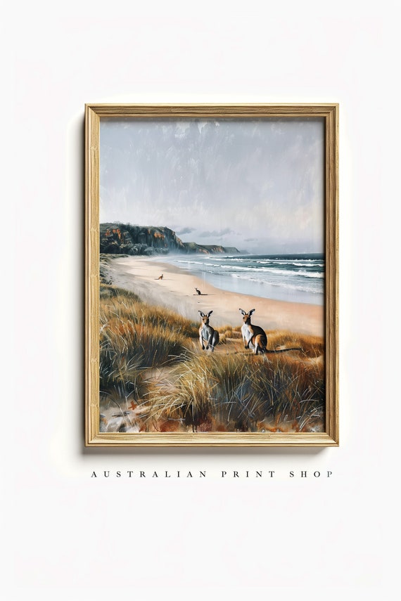 Australian Coastal Kangaroo Photography Art Print