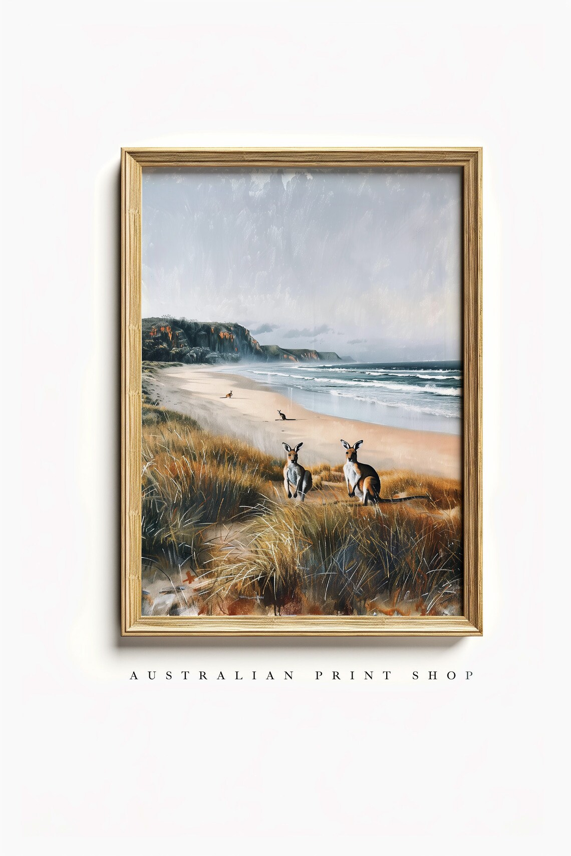 Australian Coastal Kangaroo Photography Art Print