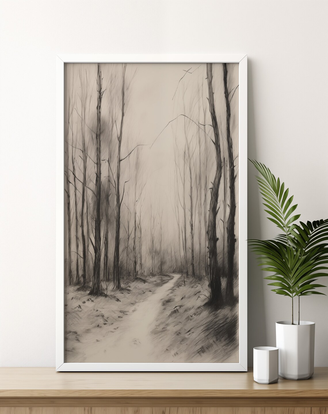 Australian Forest Landscape Sketch, Rustic Decor - Image 5