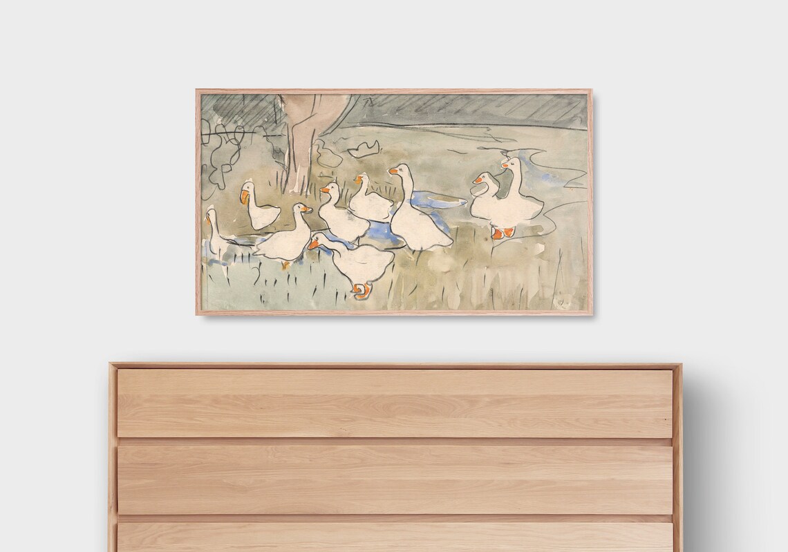 Goose Vintage Bird Wall Art Print for TV Display - Image 2