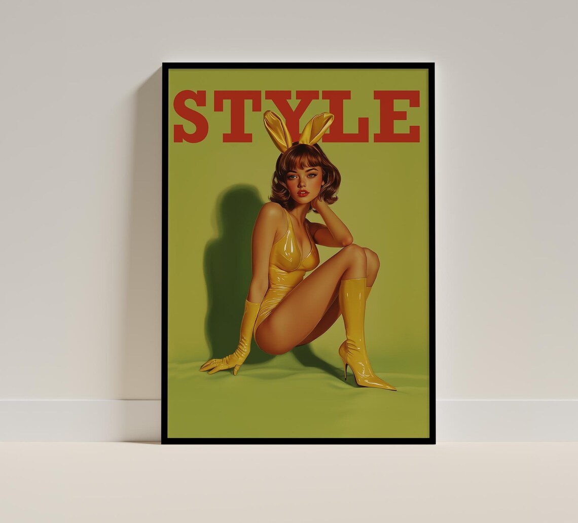 Vintage Magazine Style Retro Dopamine Art Print