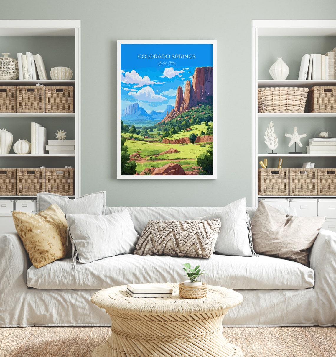 Colorado Springs Travel Print Travel Poster Of Colorado Springs Colorado Usa Colorado Springs Travel Gift - Image 4