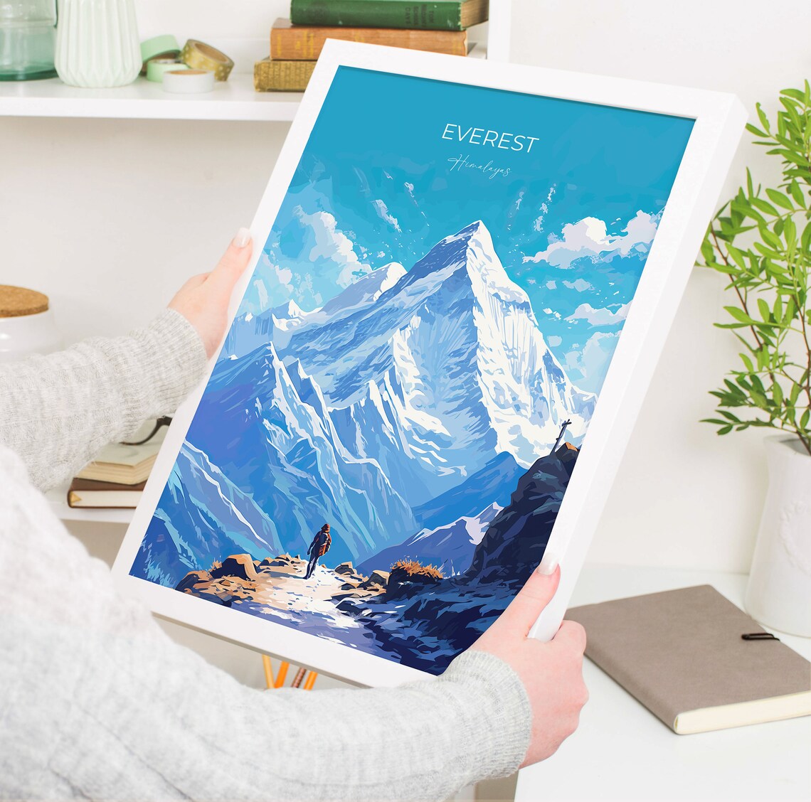Everest Travel Poster, Himalayas Wall Art Print - Image 5